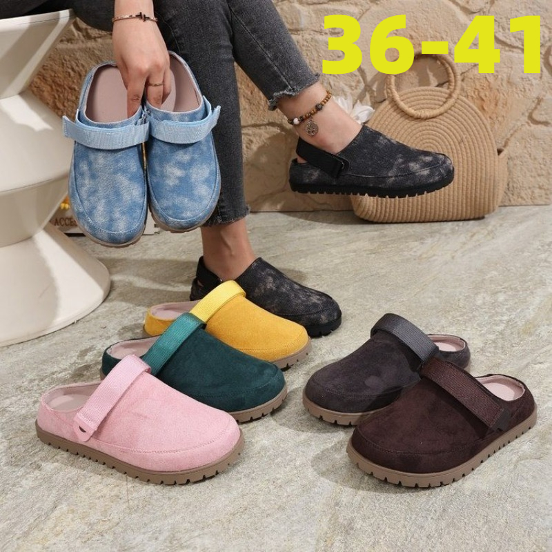 Slip On Mule Flat - Yeni Kadın Süet Terlik Çok Renkli
