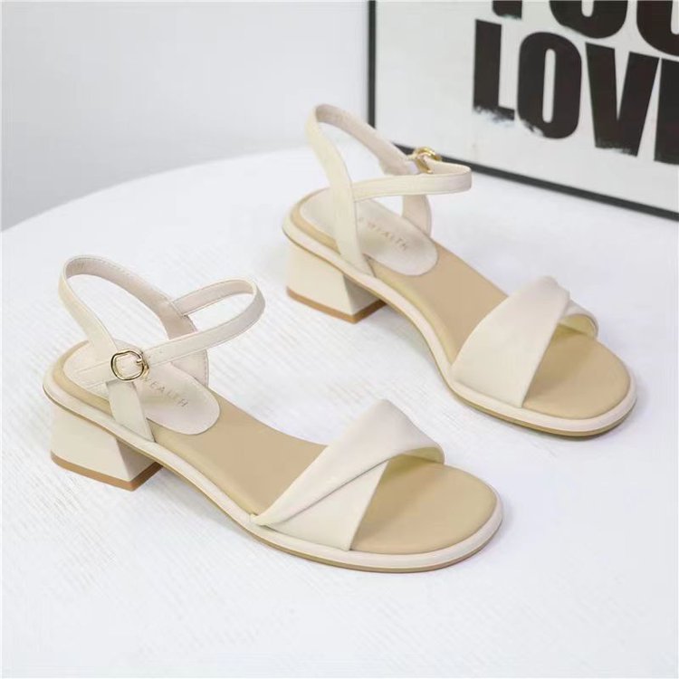 Block Heel Ankle Boots - Akşam Esintisi Blok Topuklu Sandaletler Kadınlar