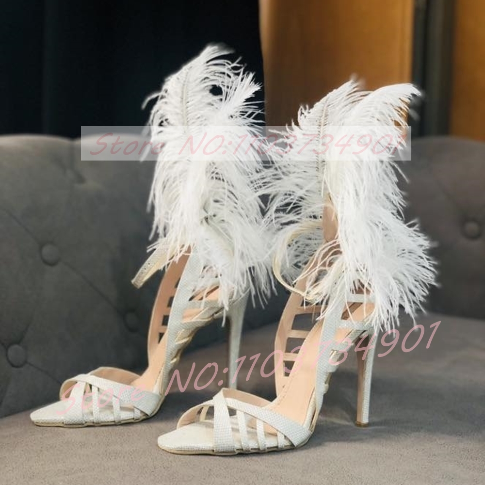 Women'S Shoes Trendy - Glam Tüy Payetler Stiletto Sandalet Kadın