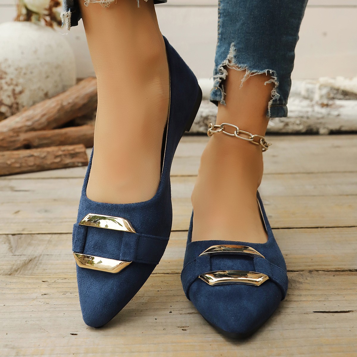 Women'S Shoes In Fashion - İlkbahar ve Sonbahar Zarif Sivri Uçlu