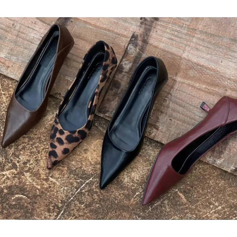 Women'S Shoes In Fashion - 2024 Kadınlar Seksi Yüksek Topuklu Bordo