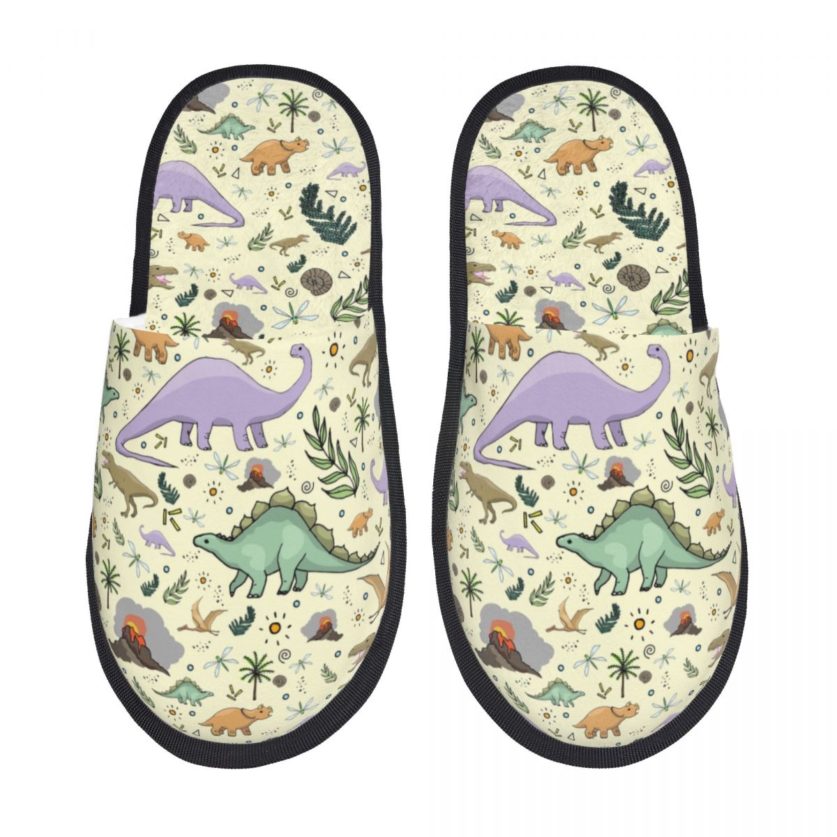 Women Shoes Kinds - Özel Tasarım Karikatür Dinozorlar Yumuşak Hafızalı