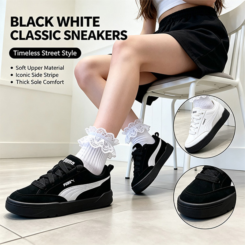 Women Shoes Hong Kong - Erkekler Puma 401606-15 Siyah Beyaz Süet