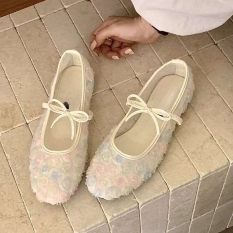 Women'S Shoes In Fashion - Nazik Yeni Çin Gülü Fileli Mary