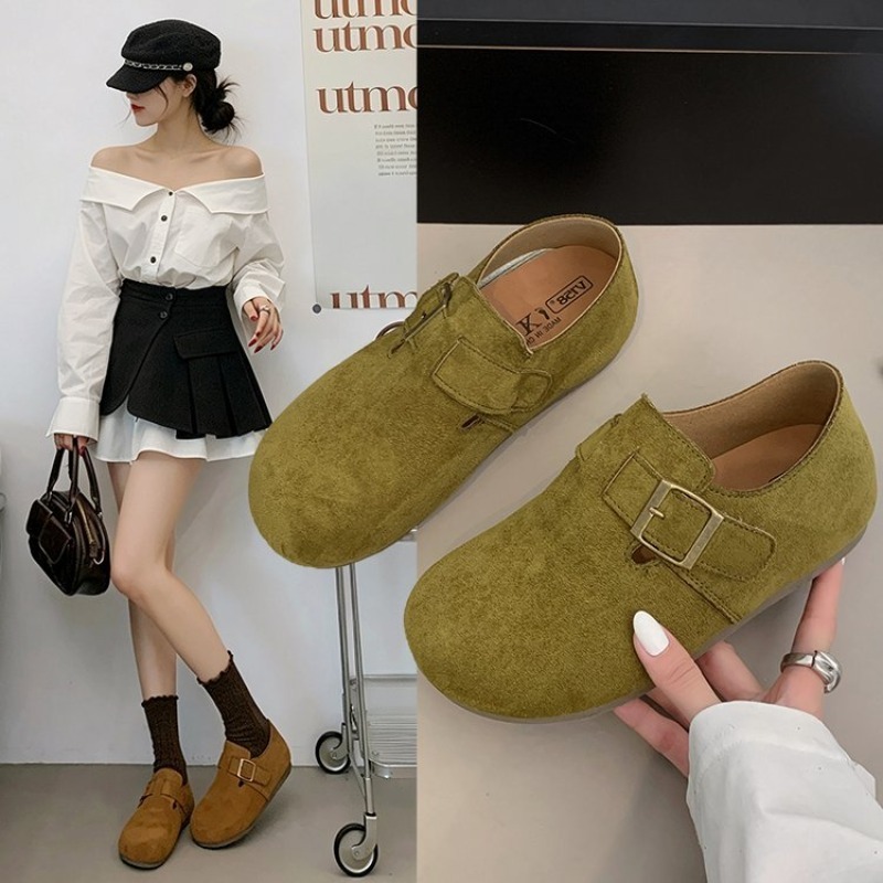 Women'S Shoes In Fashion - Kadın Süet Kapalı Topuklu Birken Ayakkabılar