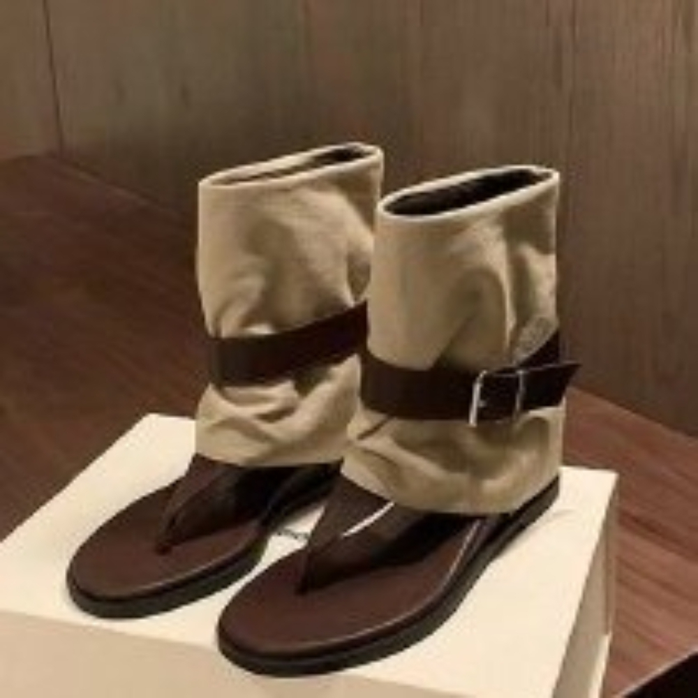 Block Heel Ankle Boots - Kadınlar için Vintage Renk Bloklu Ayak