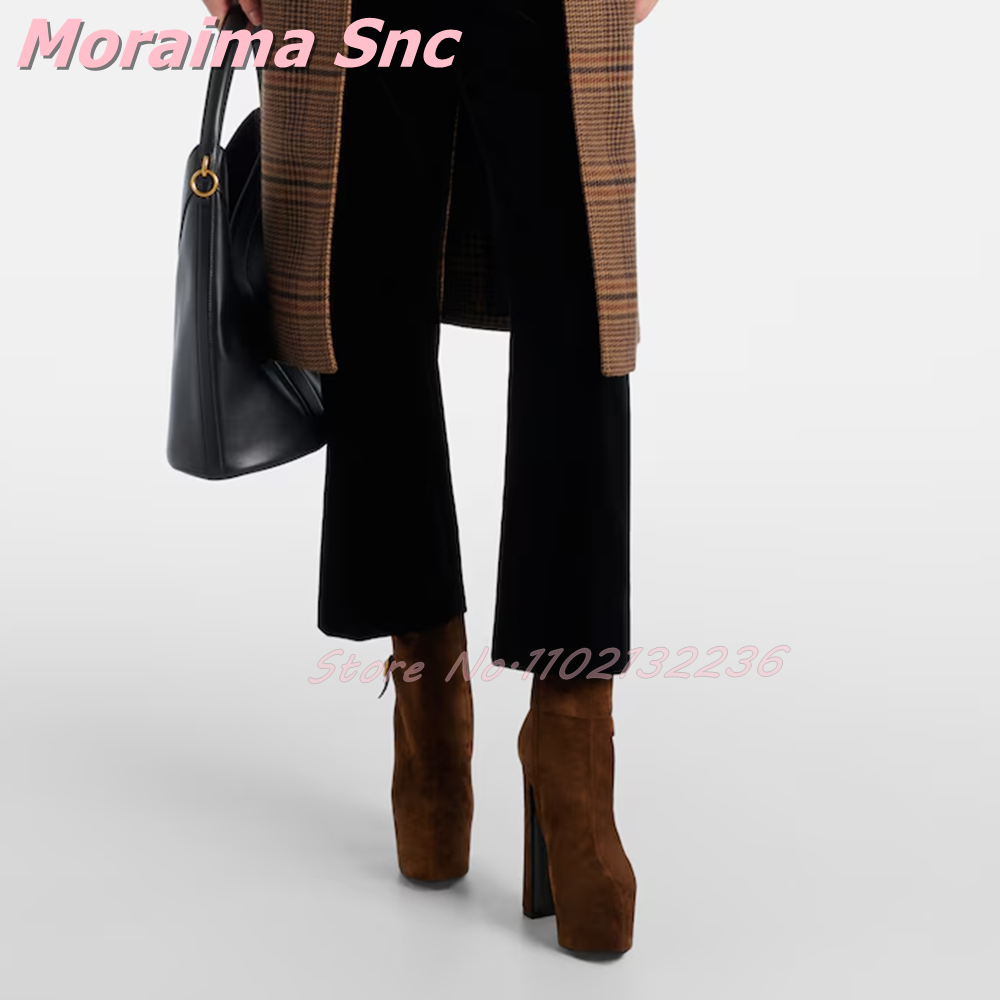 Süet Deri Platform Bilek Botla - Block Heel Ankle Boots incelemesi ve fiyatı