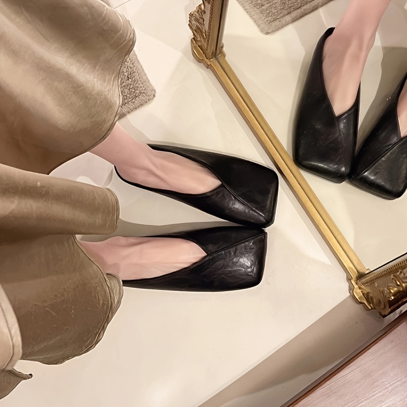 İlkbahar Yaz Yeni Kare Burunlu - Slip On Mule Flat incelemesi ve fiyatı