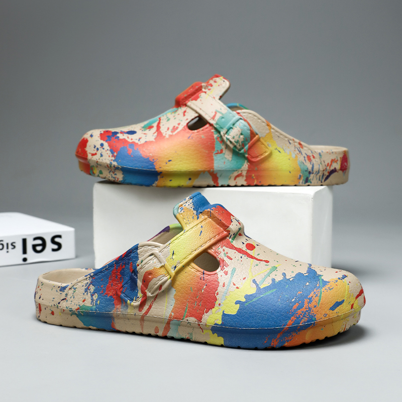 Erkek Kadın Graffiti Boyalı Te - Slip On Mule Flat incelemesi ve fiyatı