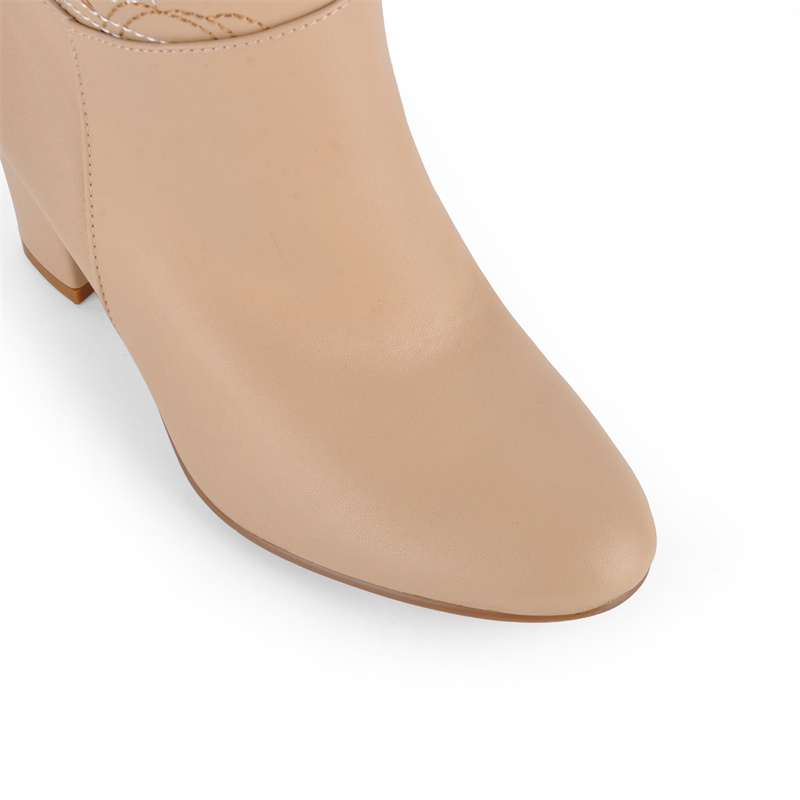 Onlymaker Kayısı Rengi Nakışlı - Block Heel Ankle Boots incelemesi ve fiyatı