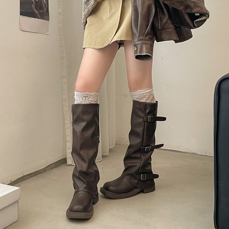 Kadınlar için Pilili Tokalı Şö - Block Heel Ankle Boots incelemesi ve fiyatı