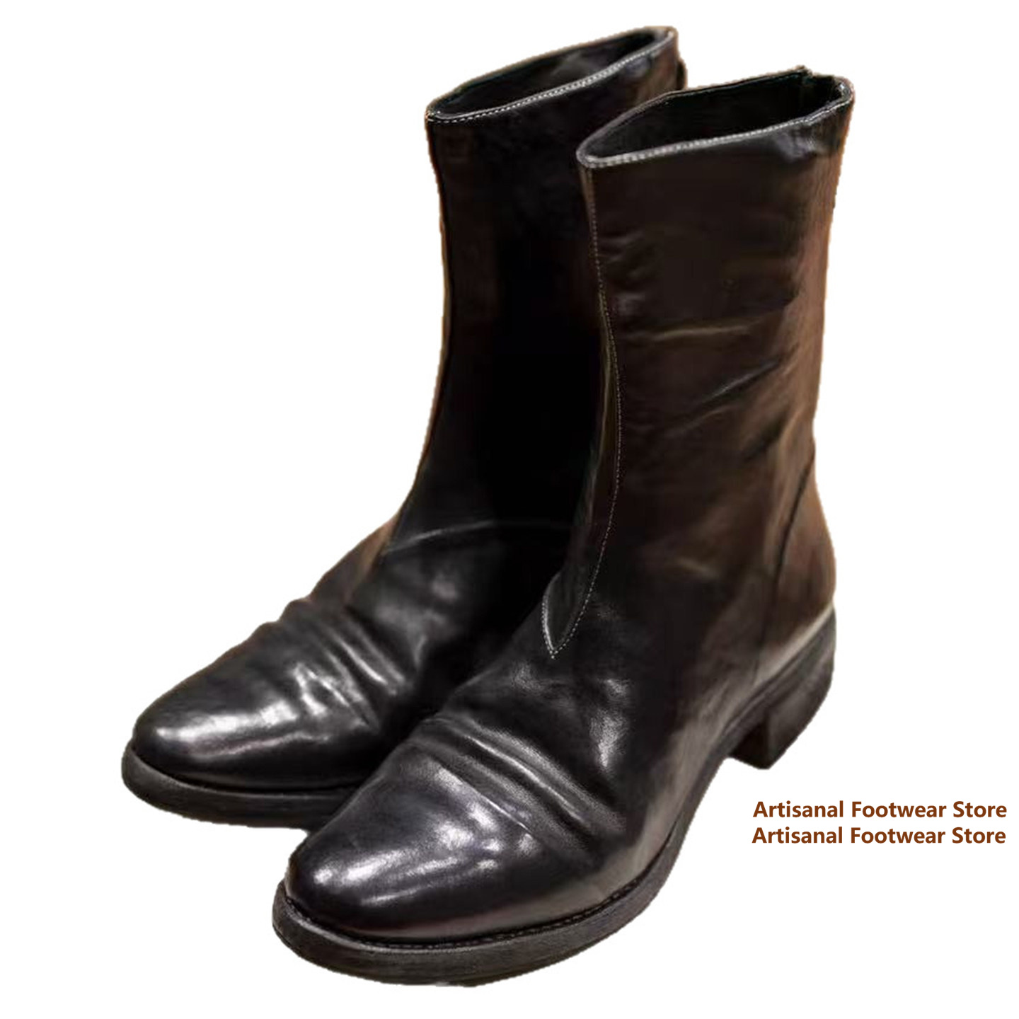 Vintage Kırışık Deri Orta Boy  - Block Heel Ankle Boots incelemesi ve fiyatı