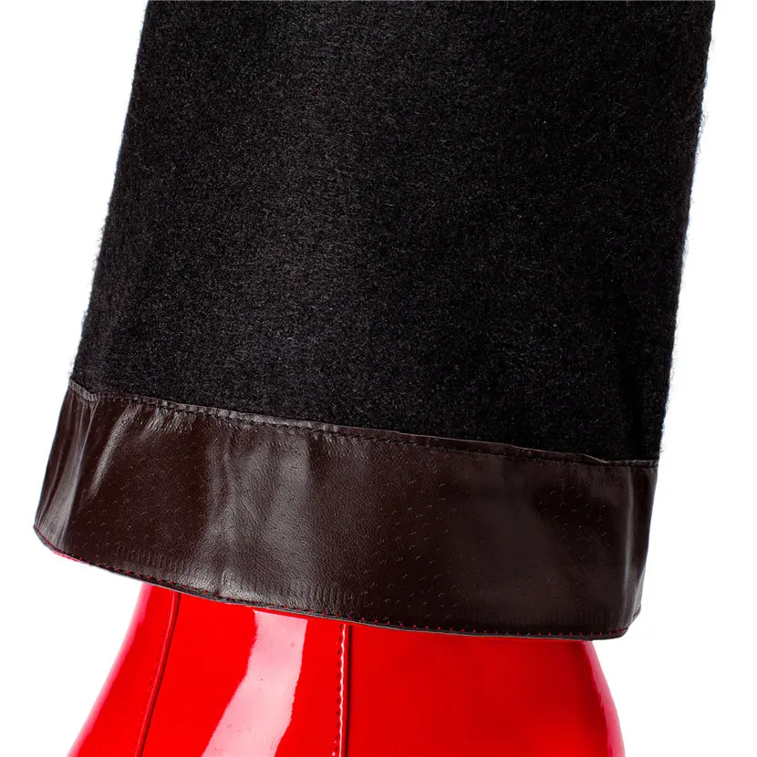 Kırmızı beyaz rugan kadın diz  - Block Heel Ankle Boots incelemesi ve fiyatı