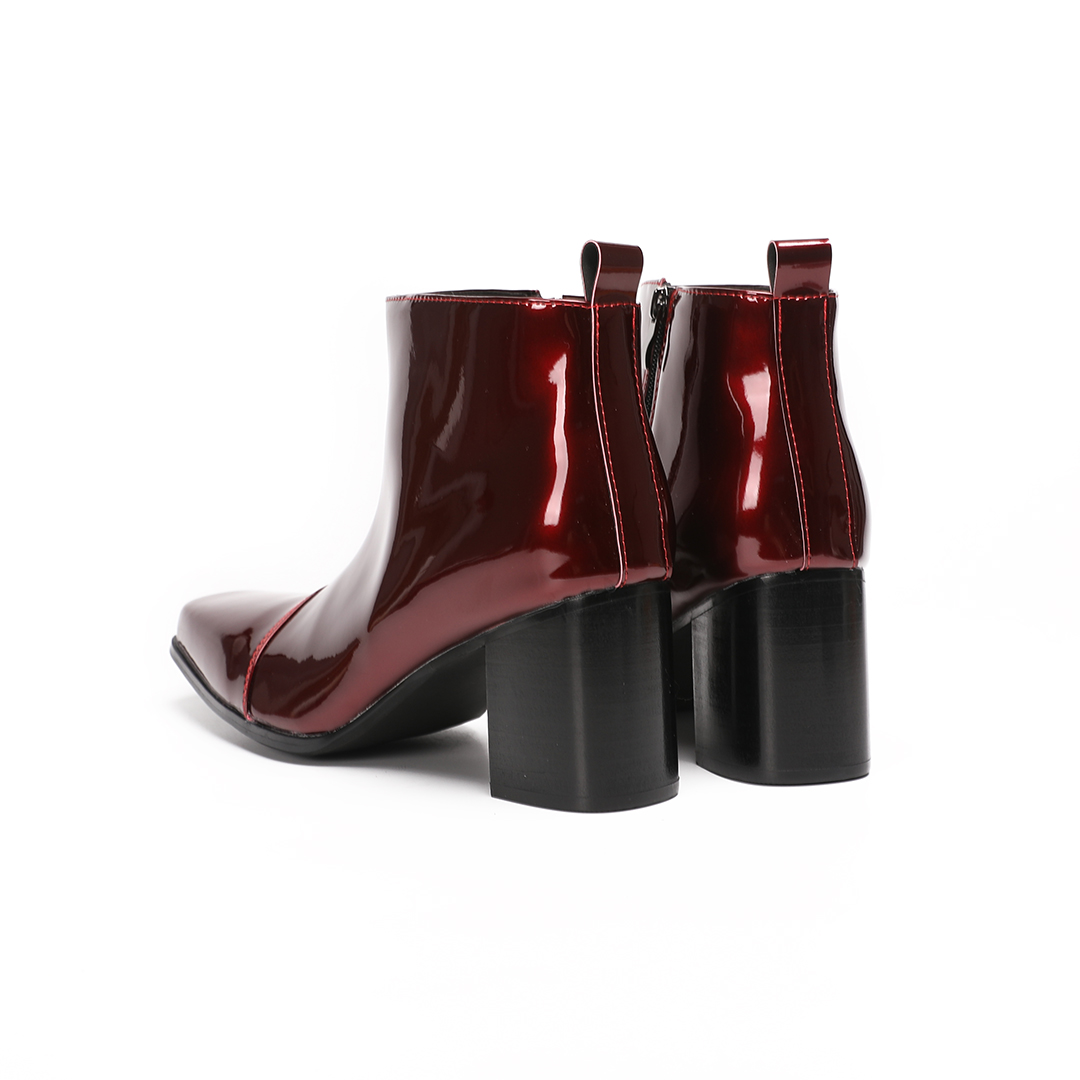 Erkek Kırmızı Hakiki Deri Yüks - Block Heel Ankle Boots incelemesi ve fiyatı