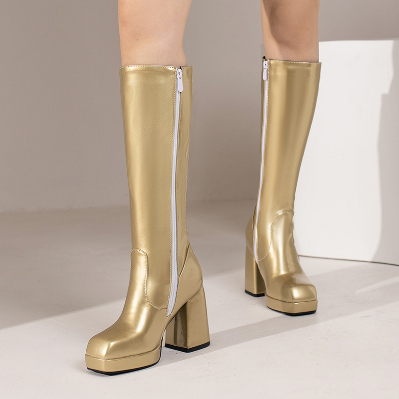 Yeşil Kış Kadın Platformu Diz  - Block Heel Ankle Boots incelemesi ve fiyatı