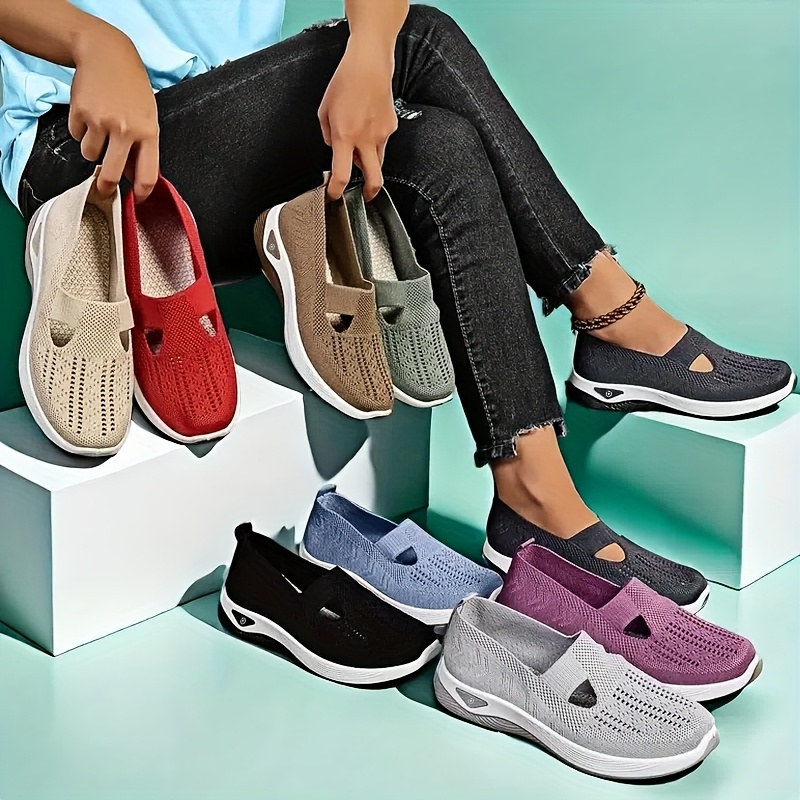 Kadın İlkbahar Yaz Örgü Slip-O - Women'S Shoes With Arch Support incelemesi ve fiyatı